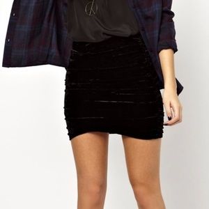 Free people velvet skirt